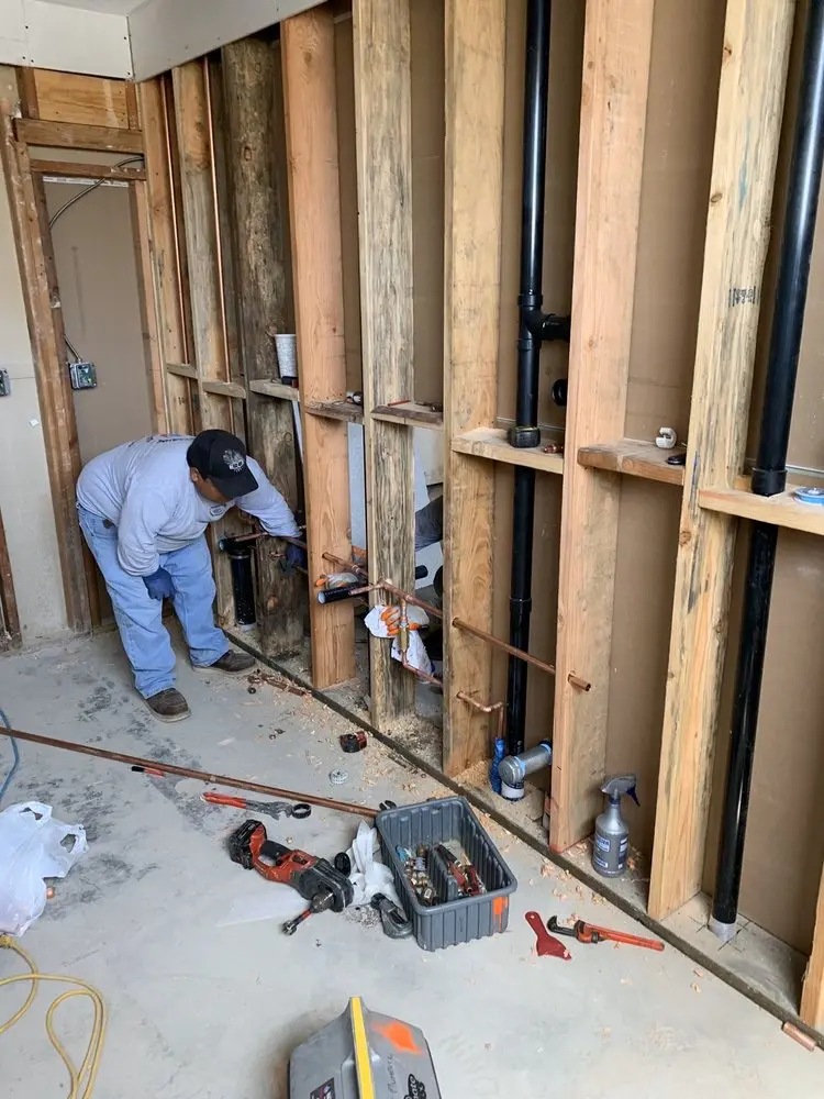 Commercial rough-in plumbing for Water Heater Replacement in Bowie